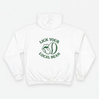 Champion Hooded Sweat Shirt- "Lick Your Local Bean"